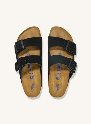 BIRKENSTOCK - Arizona SFB Süet Sandalet | Siyah
