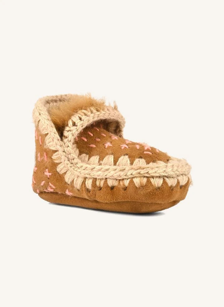 Mou - Eskimo Sashiko Botlar | Cognac