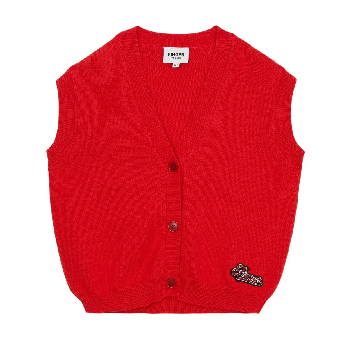 Finger in the nose - Lexie स्लीवलेस बनियान, ऑर्गेनिक कॉटन | लाल