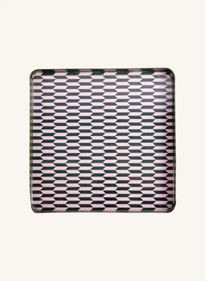 Present Time - Salerno Metal Tepsi | Orman Yeşili
