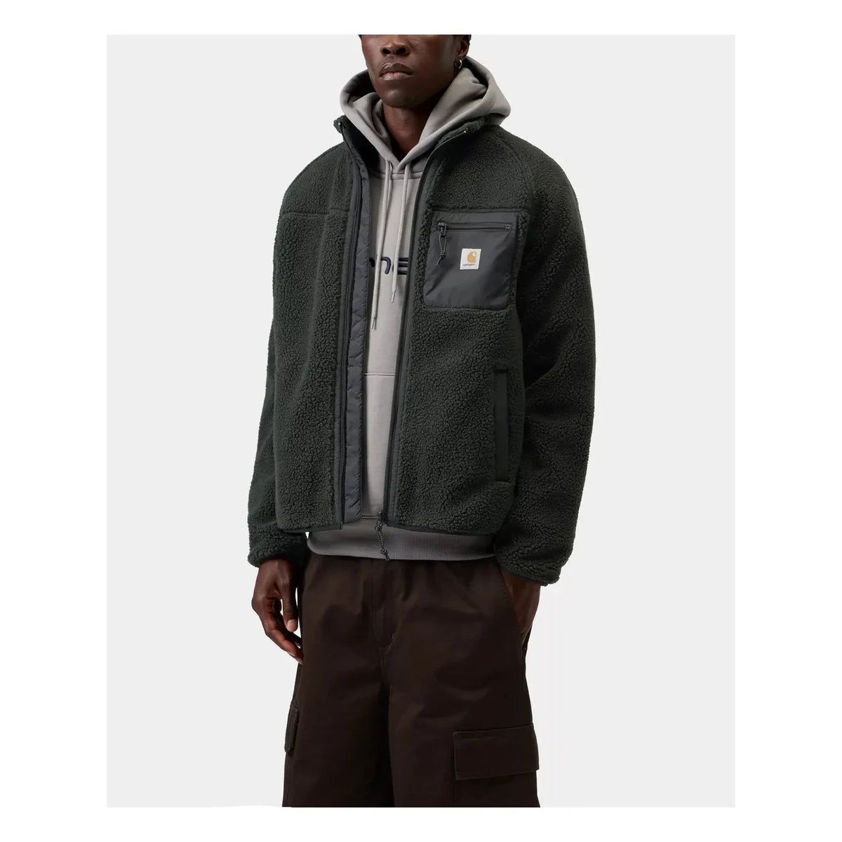 Carhartt WIP - प्रेंटिस फ्लीस जैकेट | काला