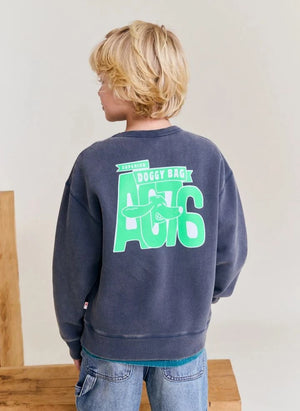AO76 - Oscar Doggy geri dönüştürülmüş pamuk sweatshirt | Kömür grisi