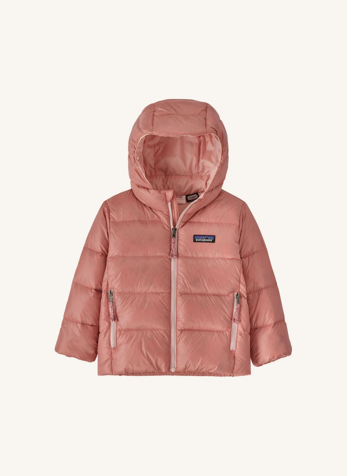 Patagonya - Geri Dönüştürülmüş Kaz Tüyü Kapüşonlu Dolgulu Mont | Pembe