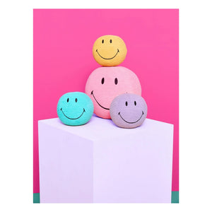 Bon Ton Toys - SMILEY - मखमली कॉर्डuroy कपड़े से बना स्माइली प्लश | पीला