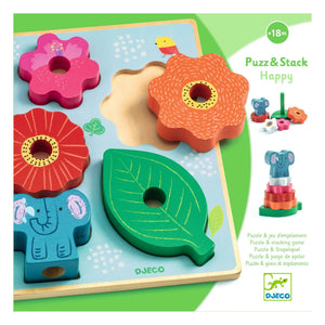 Djeco - स्टैक हैप्पी 3D पहेली
