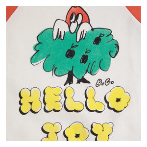 Bobo Choses - Hello Joy हुडी ऑर्गेनिक कॉटन | लाल