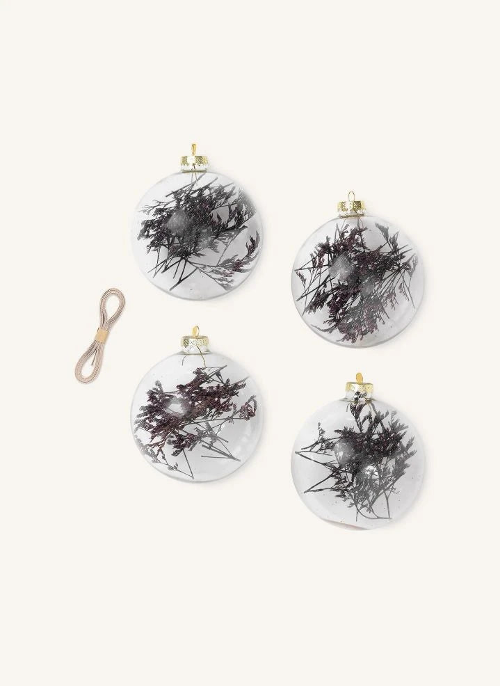 Ferm Living - Flora Cam Noel Süsleri - 4'lü Set | Erik