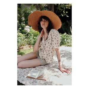 Emile et Ida - कॉटन प्रिंटेड शर्ट | क्रीम