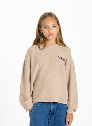 Smallable Kid - Shelly Pocket Kiss Yün Kazak | Krem