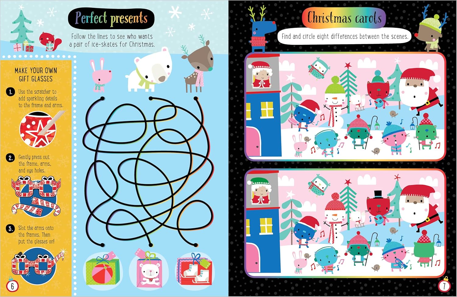 Dinossi - खरोंच और चमक अंग्रेज़ी क्रिसमस गतिविधि पुस्तक