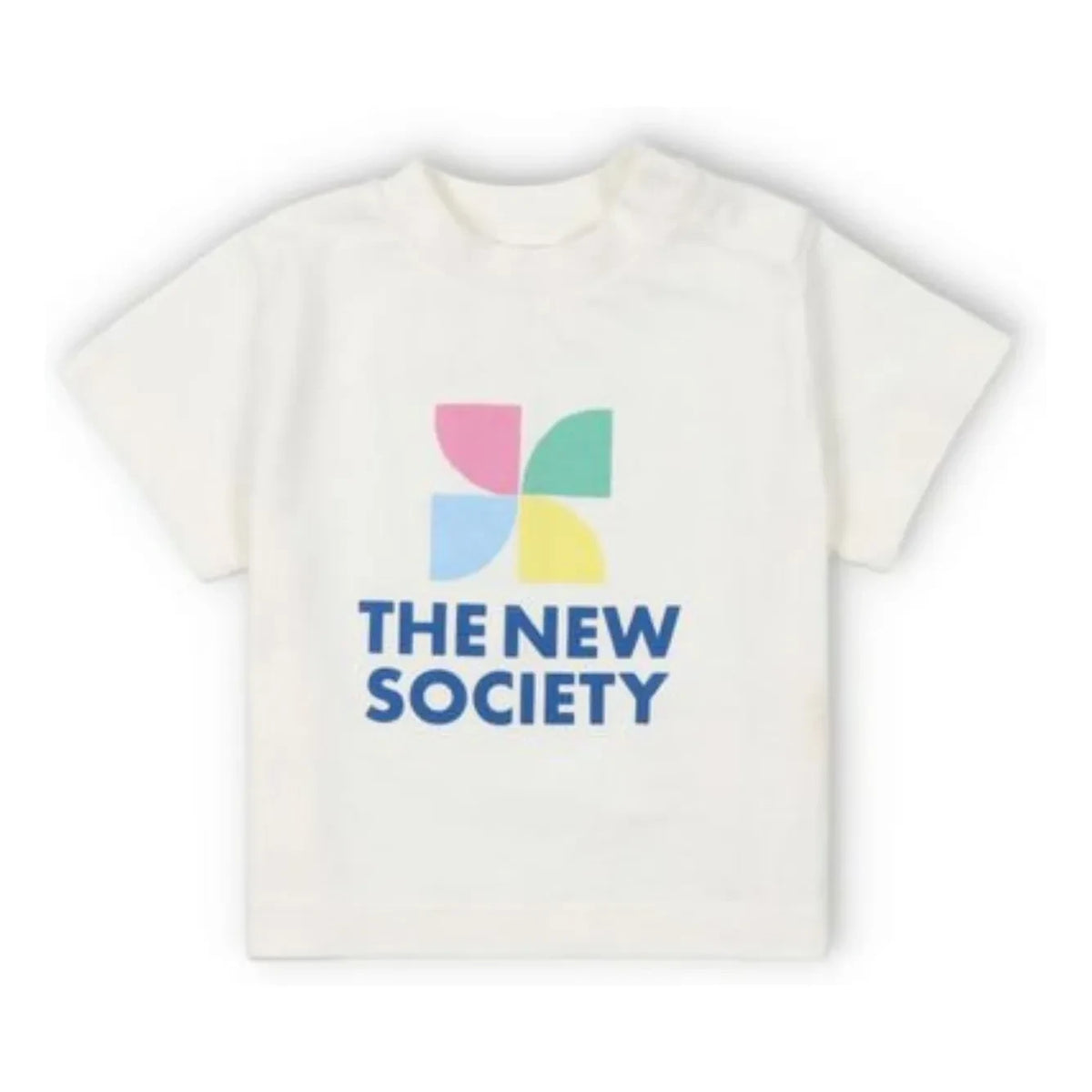 the new society - मायकोनोस बेबी लोगो टी-शर्ट | एकरू