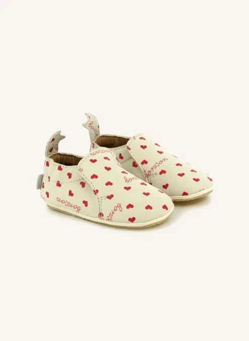 Bonton - Doudou Star Hearts चप्पल | सफ़ेद