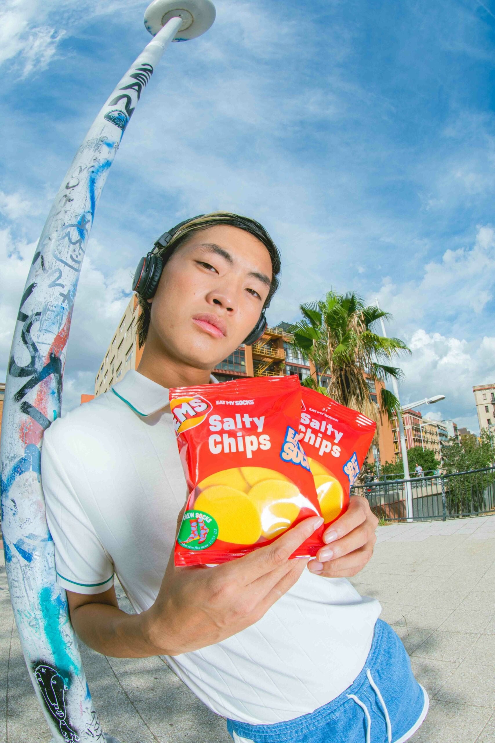 Eat My Socks - Yetişkin Tuzlu Cipsler Çorap - Dinossi