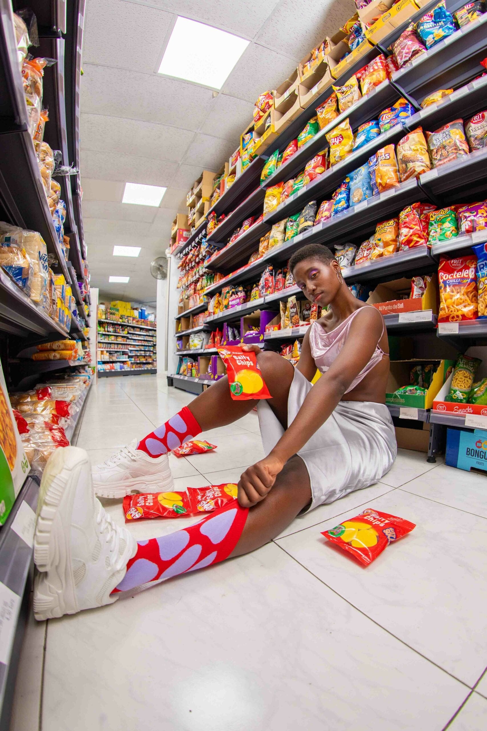 Eat My Socks - Yetişkin Tuzlu Cipsler Çorap - Dinossi