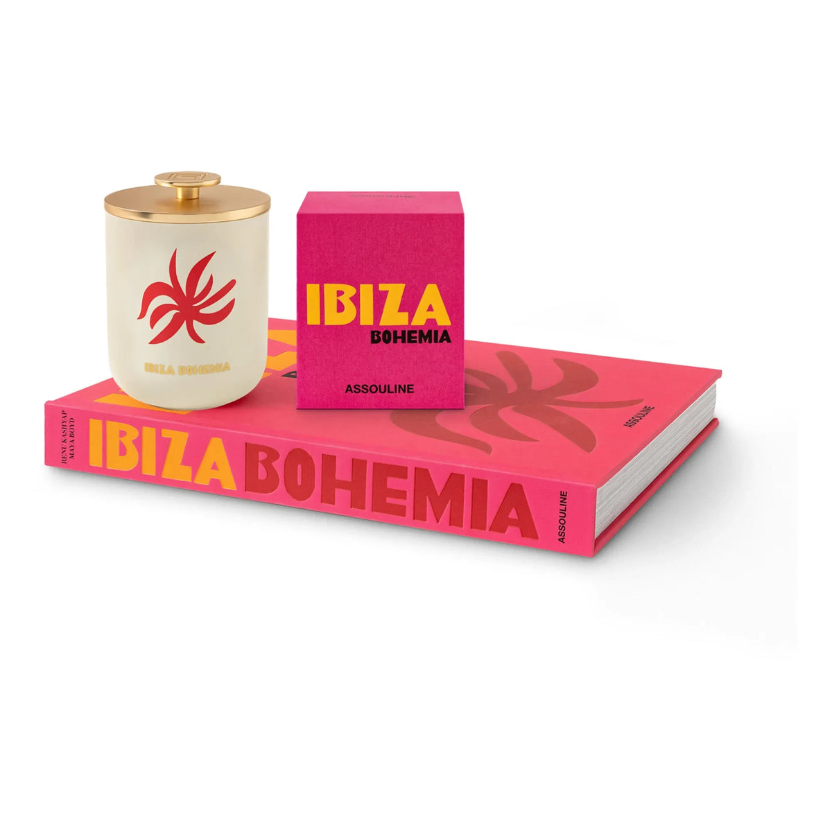 Assouline - सिरेमिक मोमबत्ती Ibiza Bohemia | गुलाबी