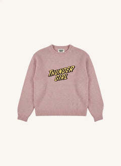 Hundred Pieces - Lacy Thunder Girl Merinos Yün Kazak | Açık Pembe