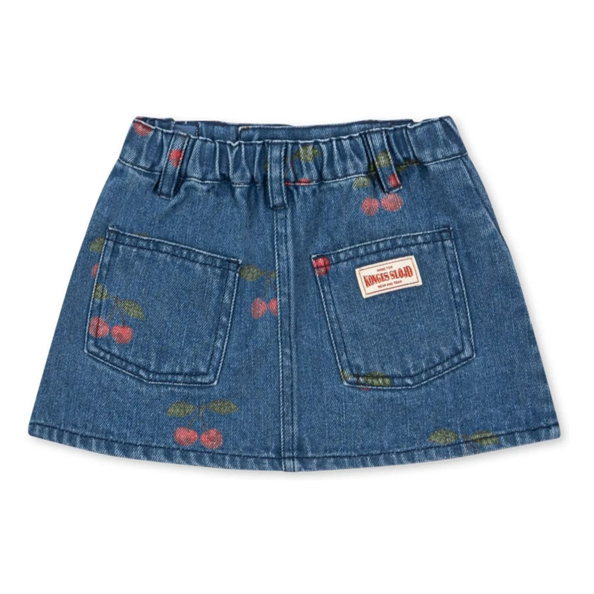 Konges Sløjd - डेनिम स्कर्ट Magot चेरी ऑर्गेनिक कॉटन | नीला