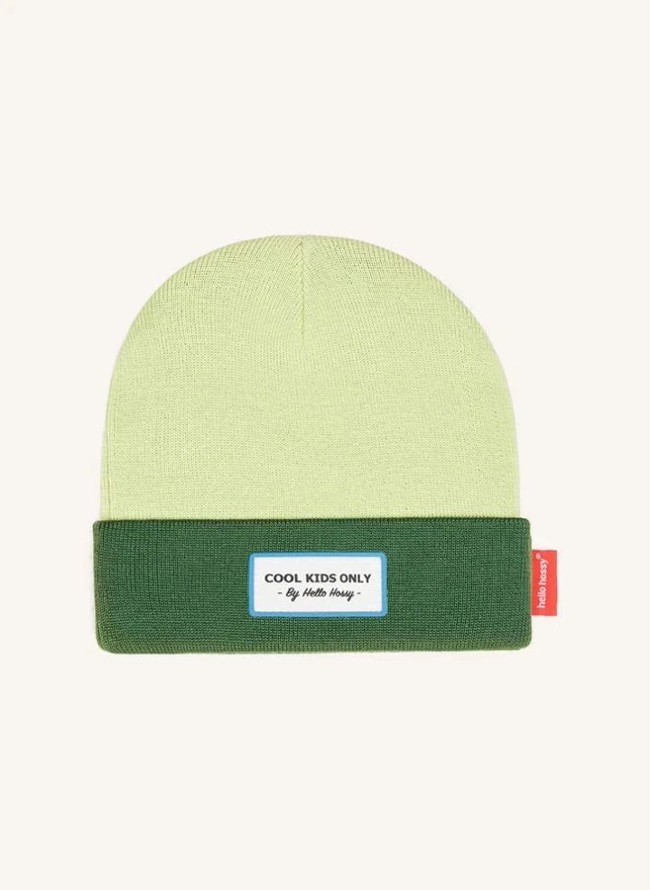 Hello Hossy - Urban Color Block organik pamuklu bere | Yeşil