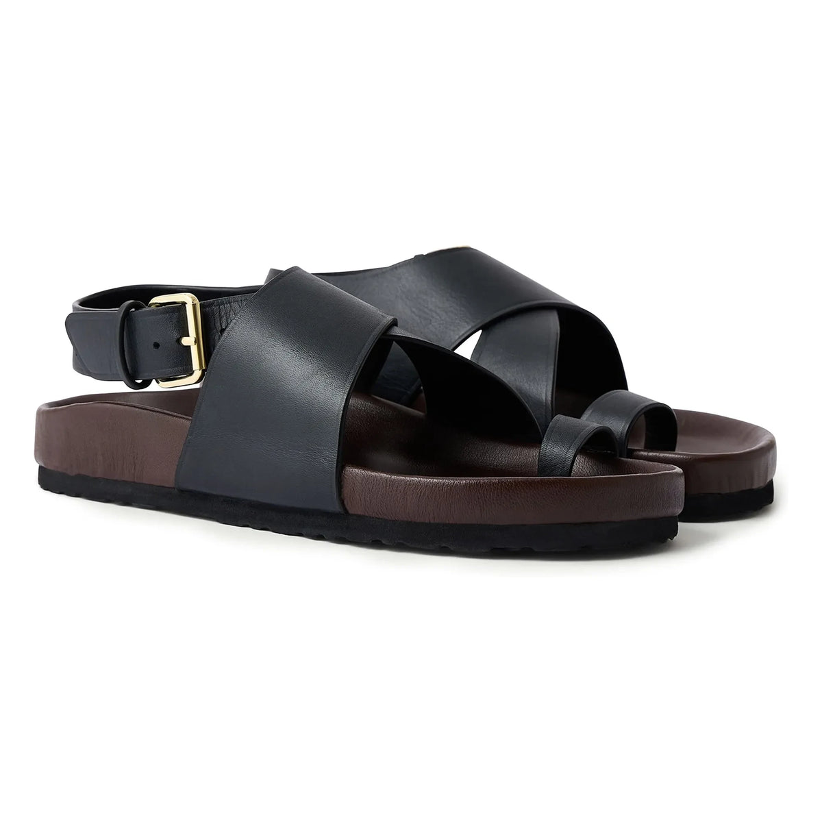 Soeur - Domani लेदर सैंडल | काला