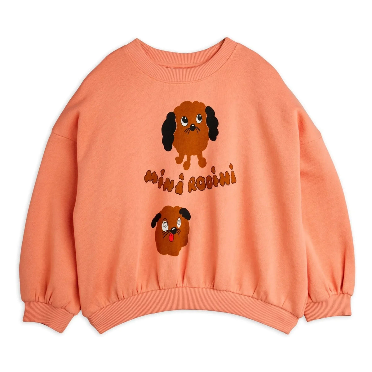 Mini Rodini - Doggies ऑर्गेनिक कॉटन स्वेटशर्ट | गुलाबी