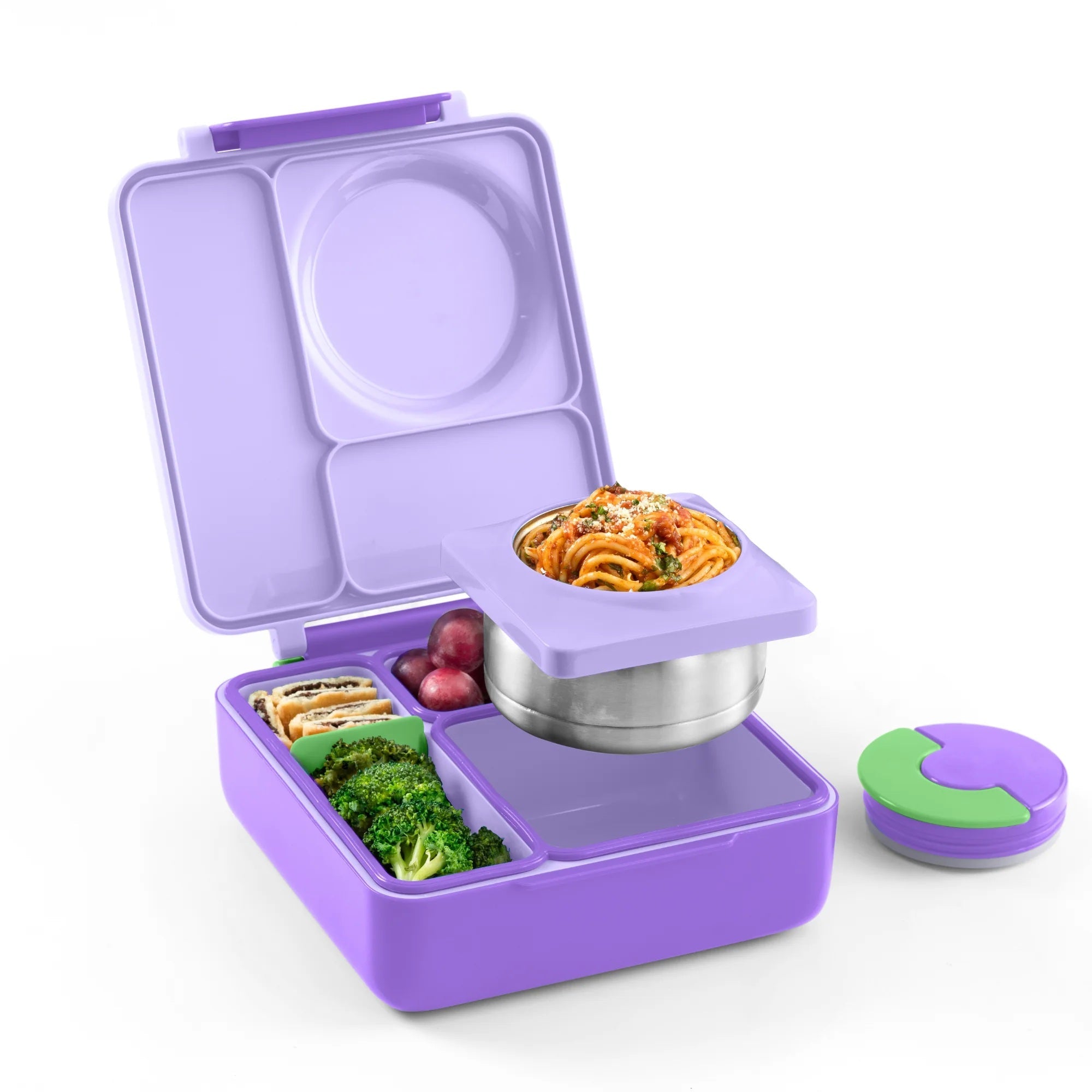 Omiebox - ताप इन्सुलेटेड बैंगनी लिला बेंटो भोजन बॉक्स
