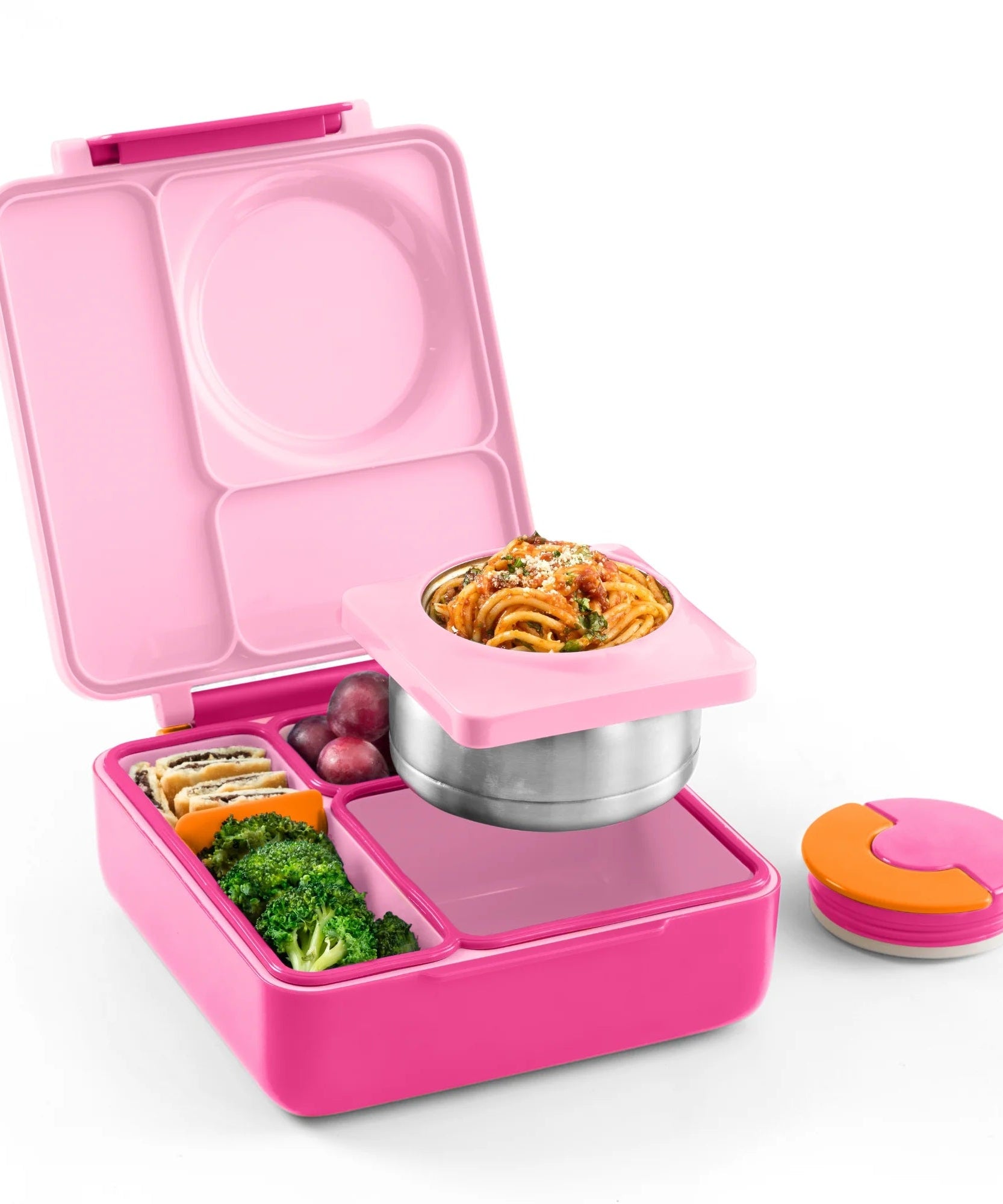 Omiebox - थर्मल इंसुलेटेड परी गुलाबी बेंटो भोजन बॉक्स