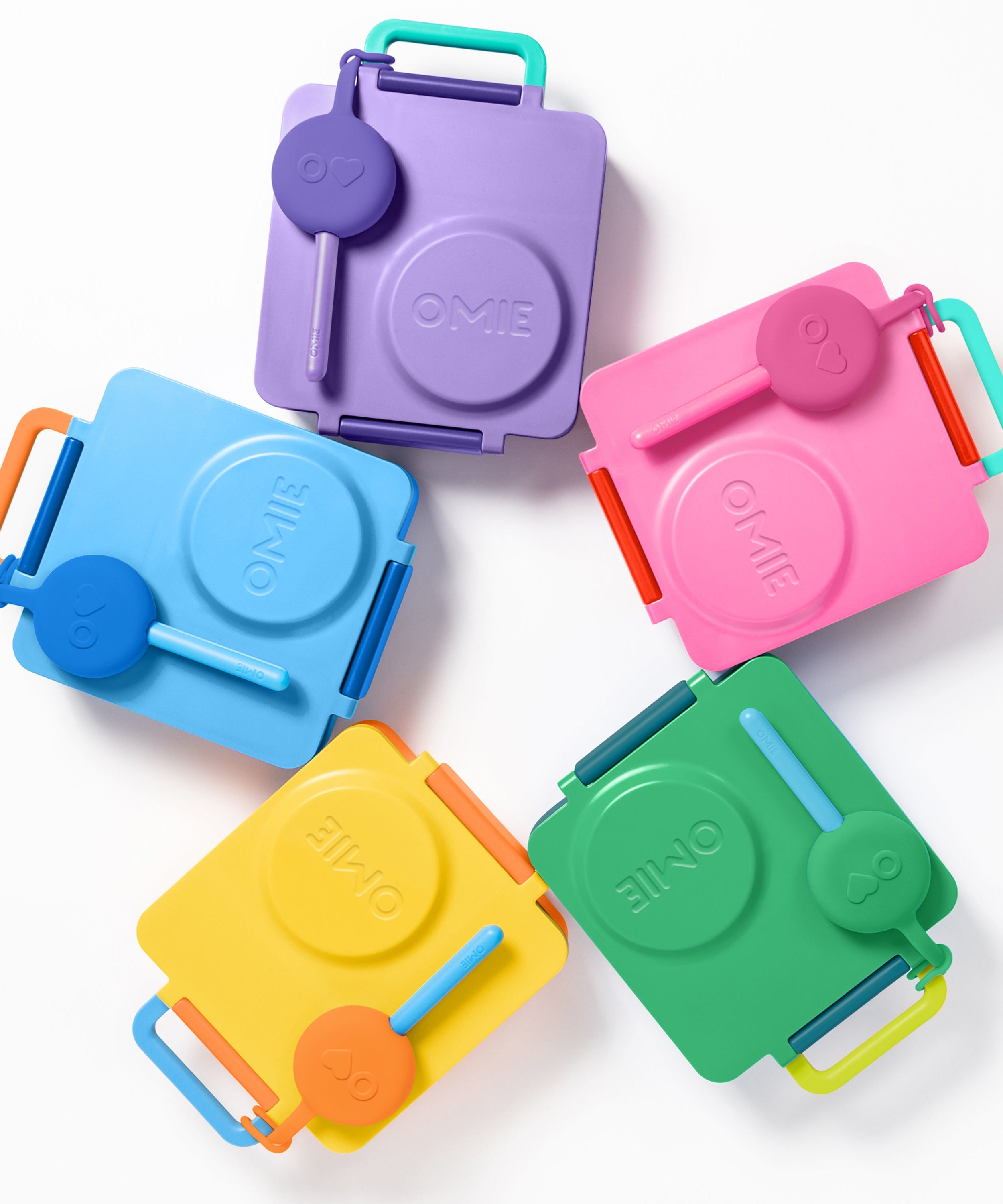 Omiebox - OmiePod कैप्री नीला सिलिकॉन कांटा और चम्मच सेट