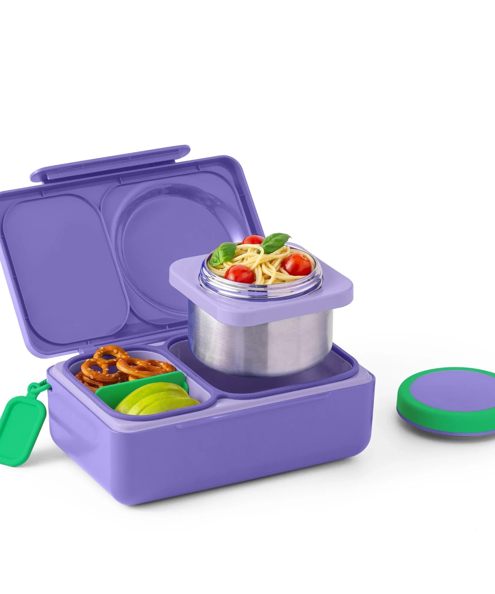 Omiebox - UP ताप इन्सुलेटेड 2. पीढ़ी गैलेक्सी पर्पल बेंटो भोजन बॉक्स