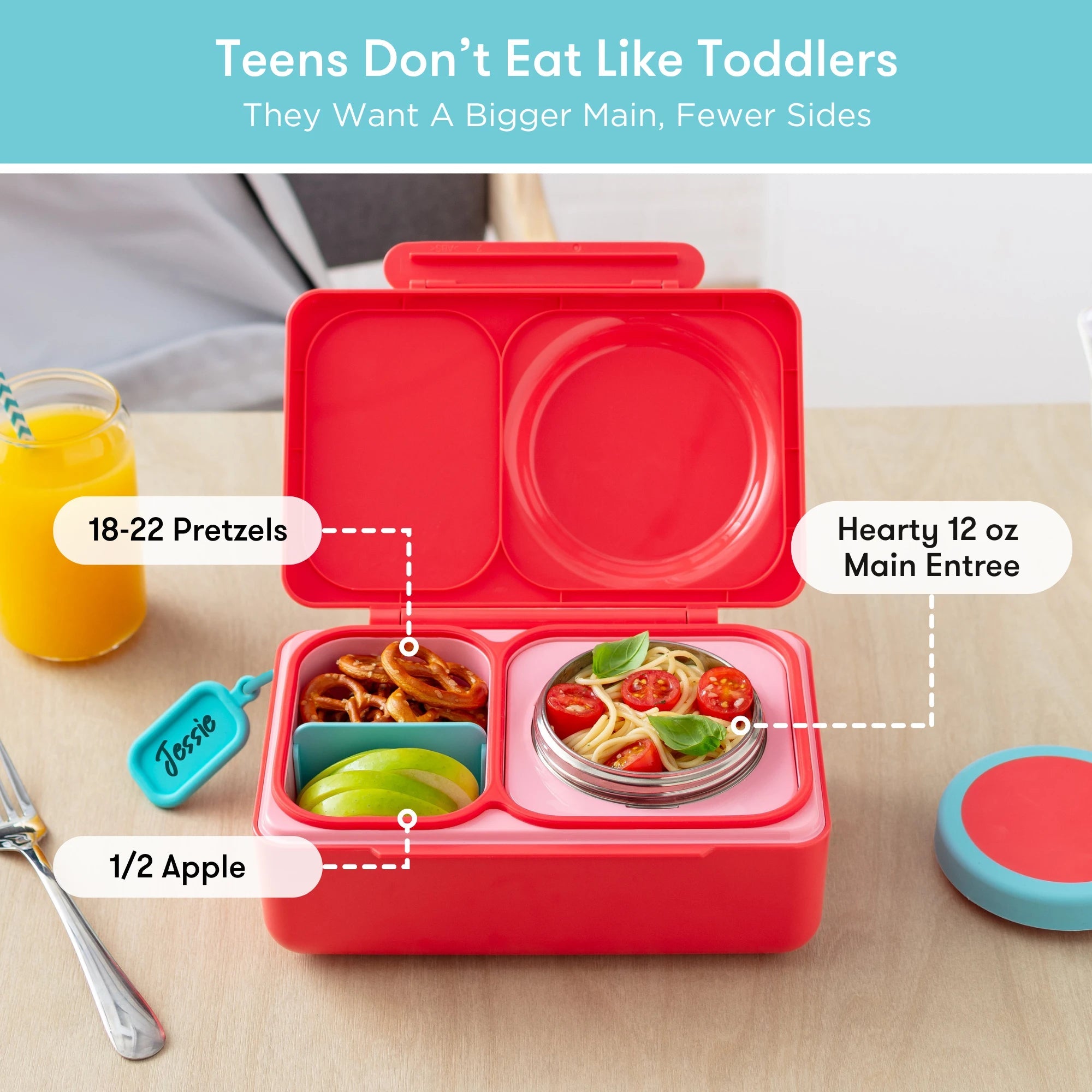 Omiebox - UP थर्मल इंसुलेटेड 2. पीढ़ी चेरी गुलाबी बेंटो भोजन बॉक्स