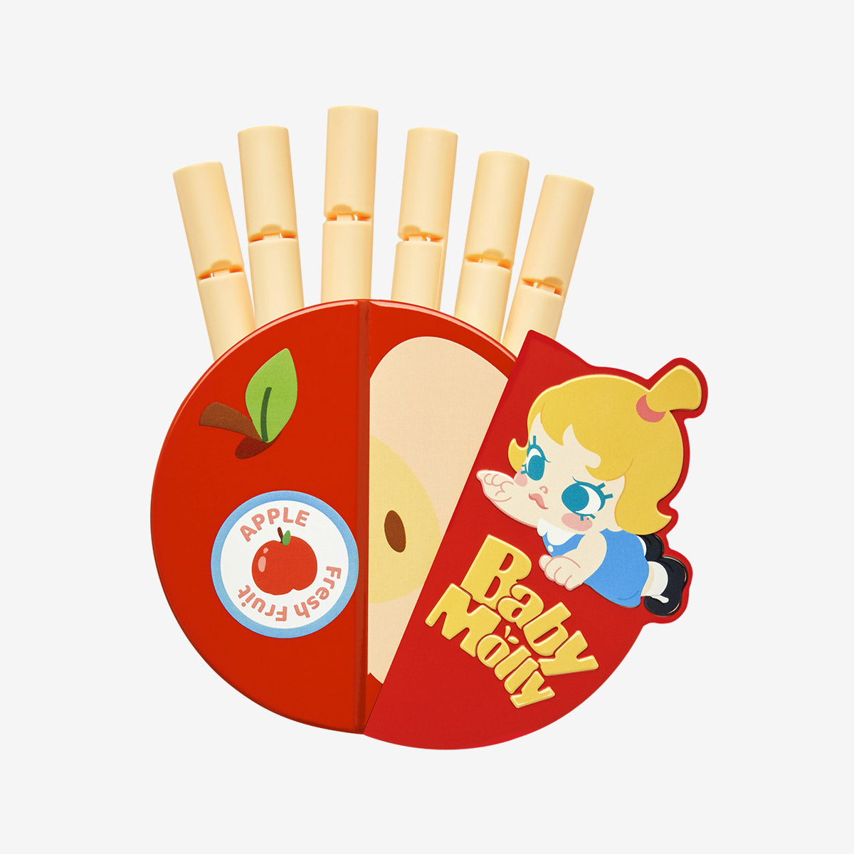 पॉप मार्ट - ओरिजिनल बेबी मोली फलों की खुशबू वाली श्रृंखला चुंबकीय ताले वाली भंडारण अंधा बॉक्स सेट