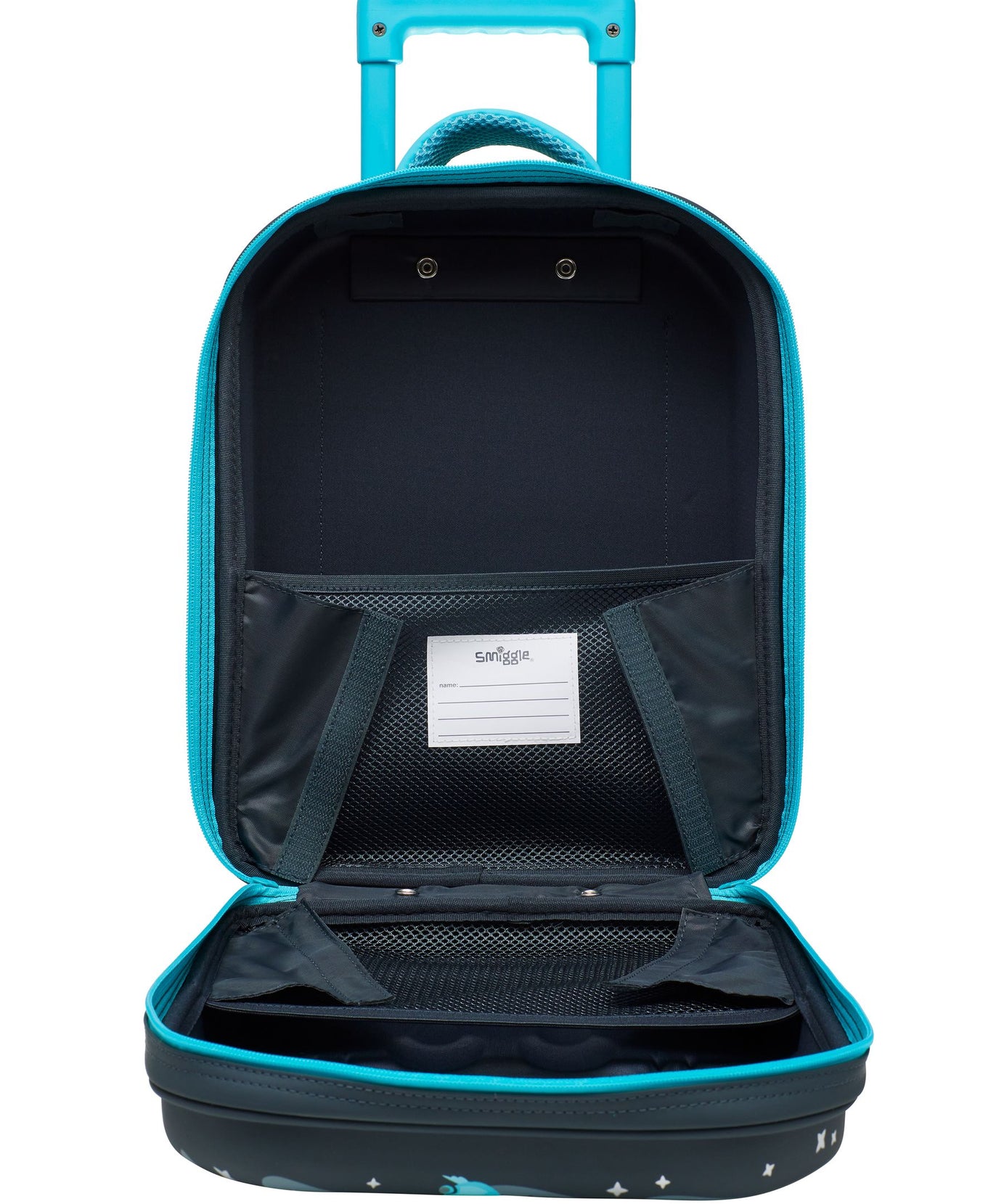 Smiggle - ब्लास्ट ऑफ जूनियर प्रीस्कूल और डेकेयर व्हील्ड सूटकेस