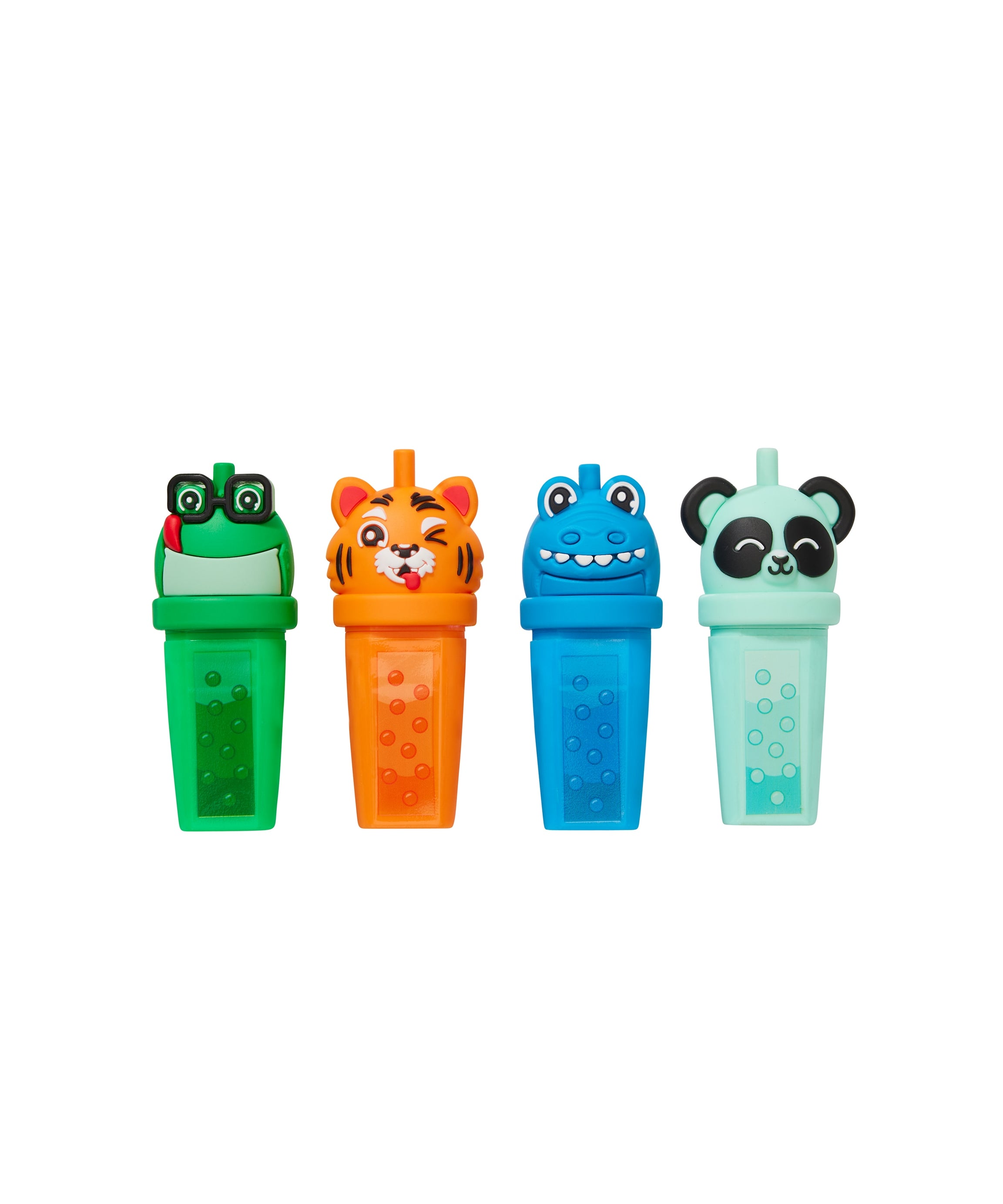 Smiggle - बबल टाइम फॉस्फोरलू हाईलाइटर 4लू कलम सेटि