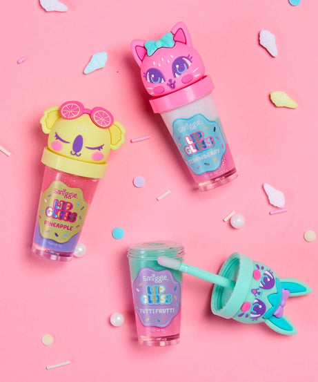Smiggle - बच्चों के स्ट्रॉबेरी लिप केयर और ग्लॉस