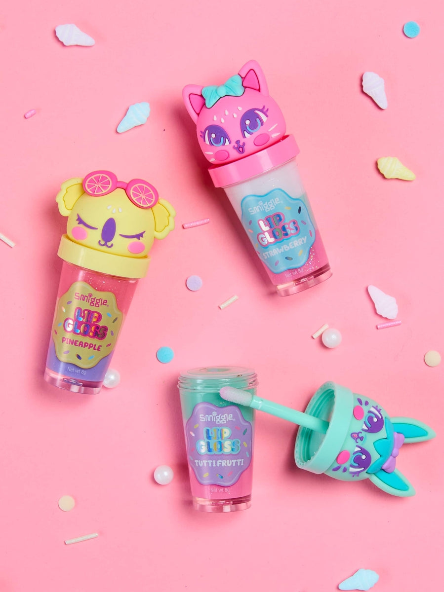 Smiggle - बच्चों के स्ट्रॉबेरी लिप केयर और ग्लॉस
