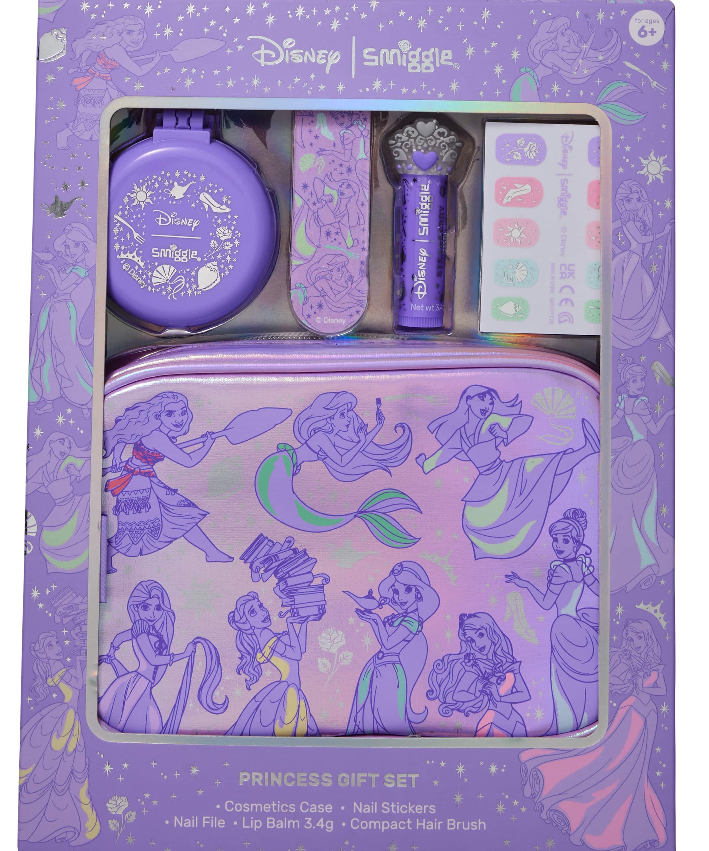 Smiggle - Disney राजकुमारी सुंदरता देखभाल सेट और बैग
