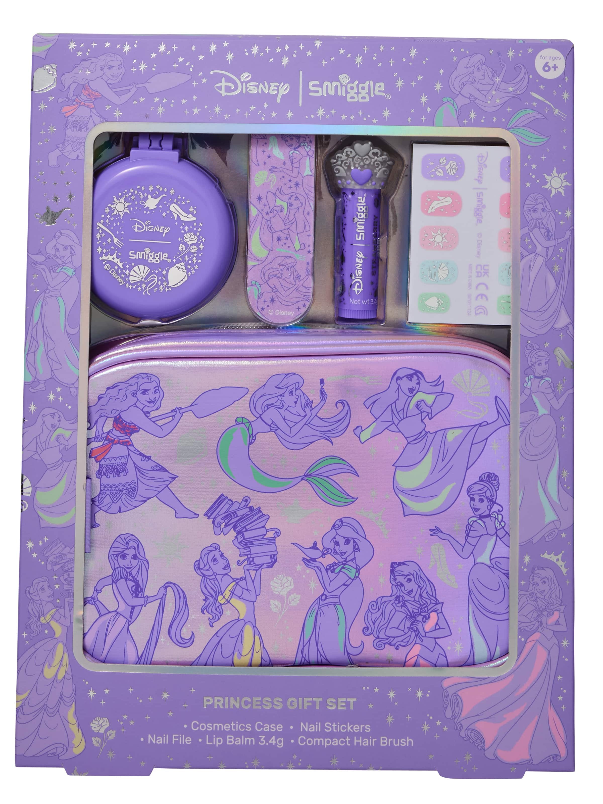 Smiggle - Disney राजकुमारी सुंदरता देखभाल सेट और बैग