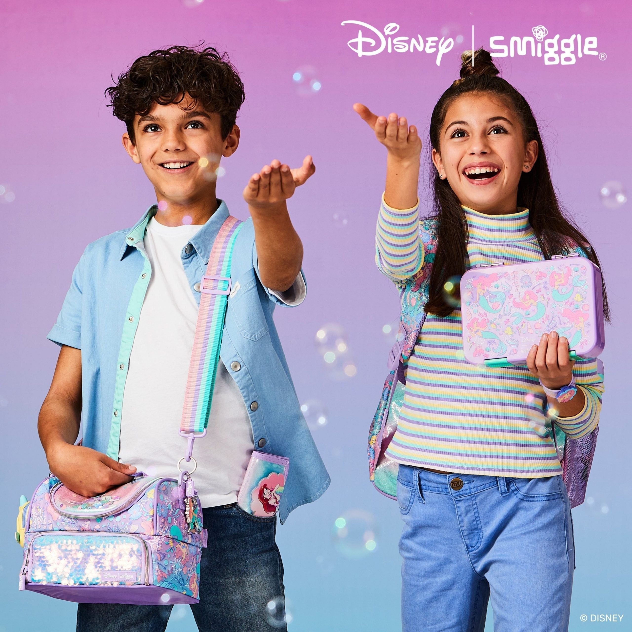 Smiggle - Disney राजकुमारी मध्यम आकार का बेंटो लंच बॉक्स