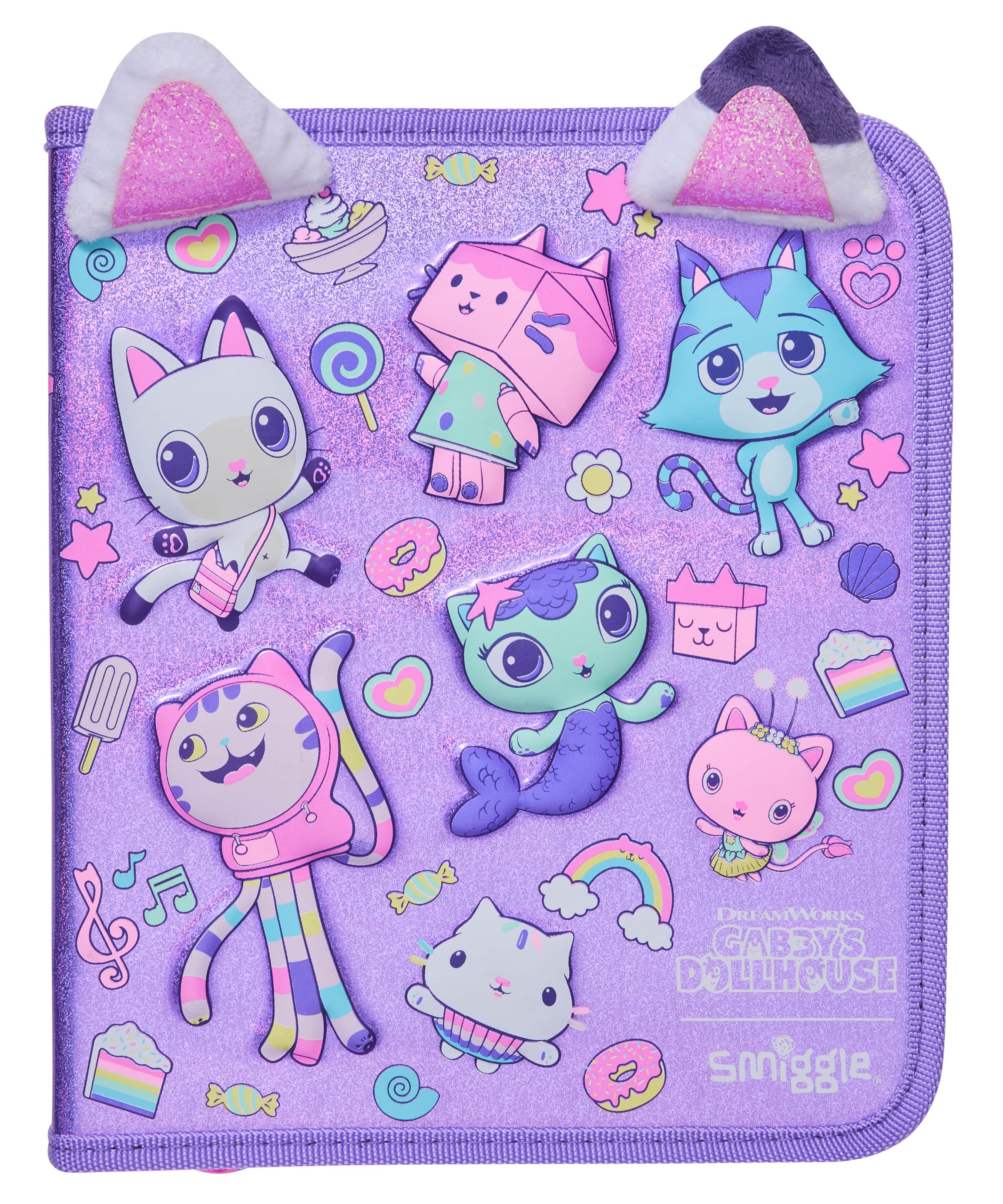 Smiggle - Gabby's Dollhouse पेंसिल बॉक्स और स्टेशनरी सेट