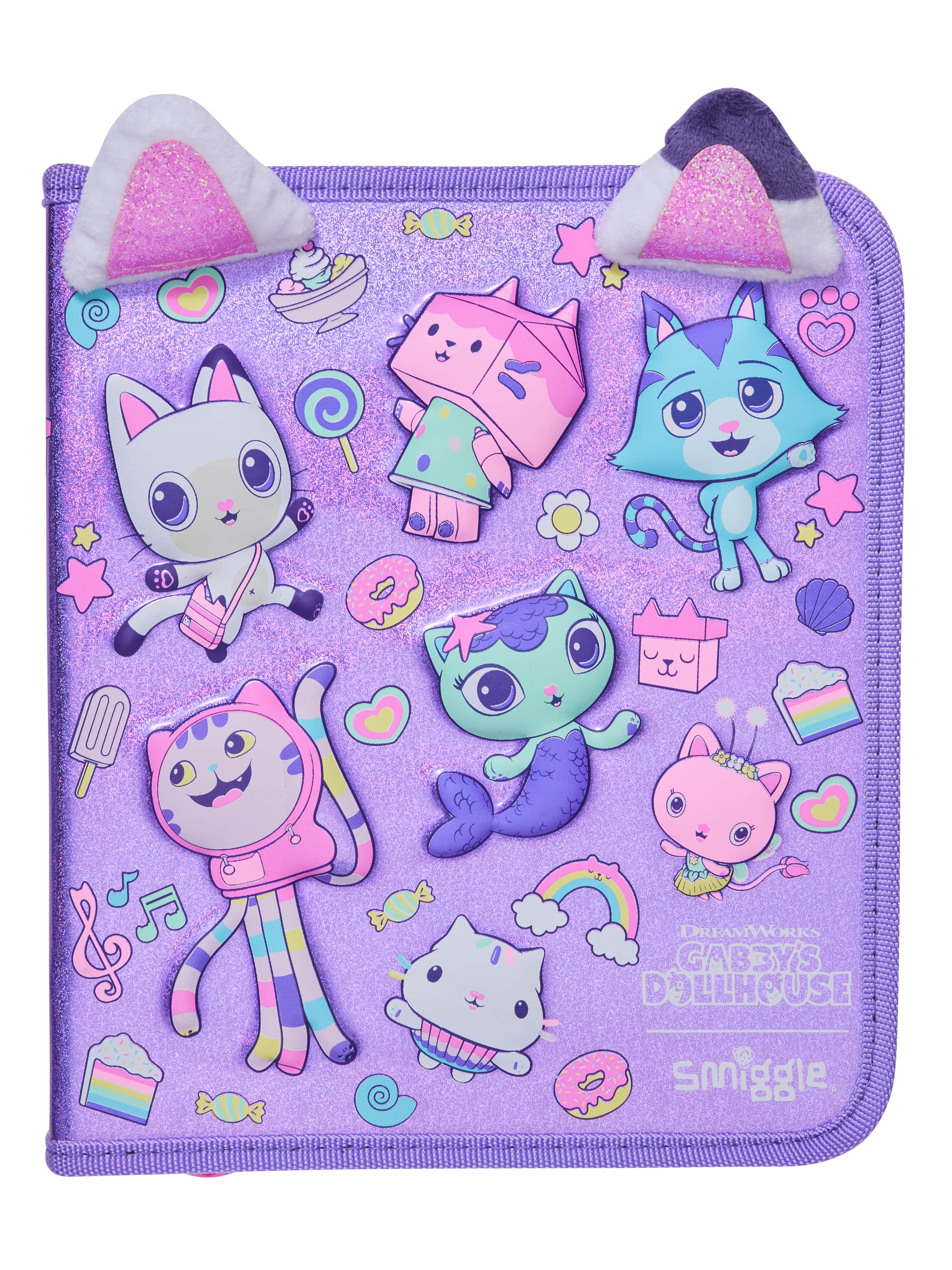 Smiggle - Gabby's Dollhouse पेंसिल बॉक्स और स्टेशनरी सेट