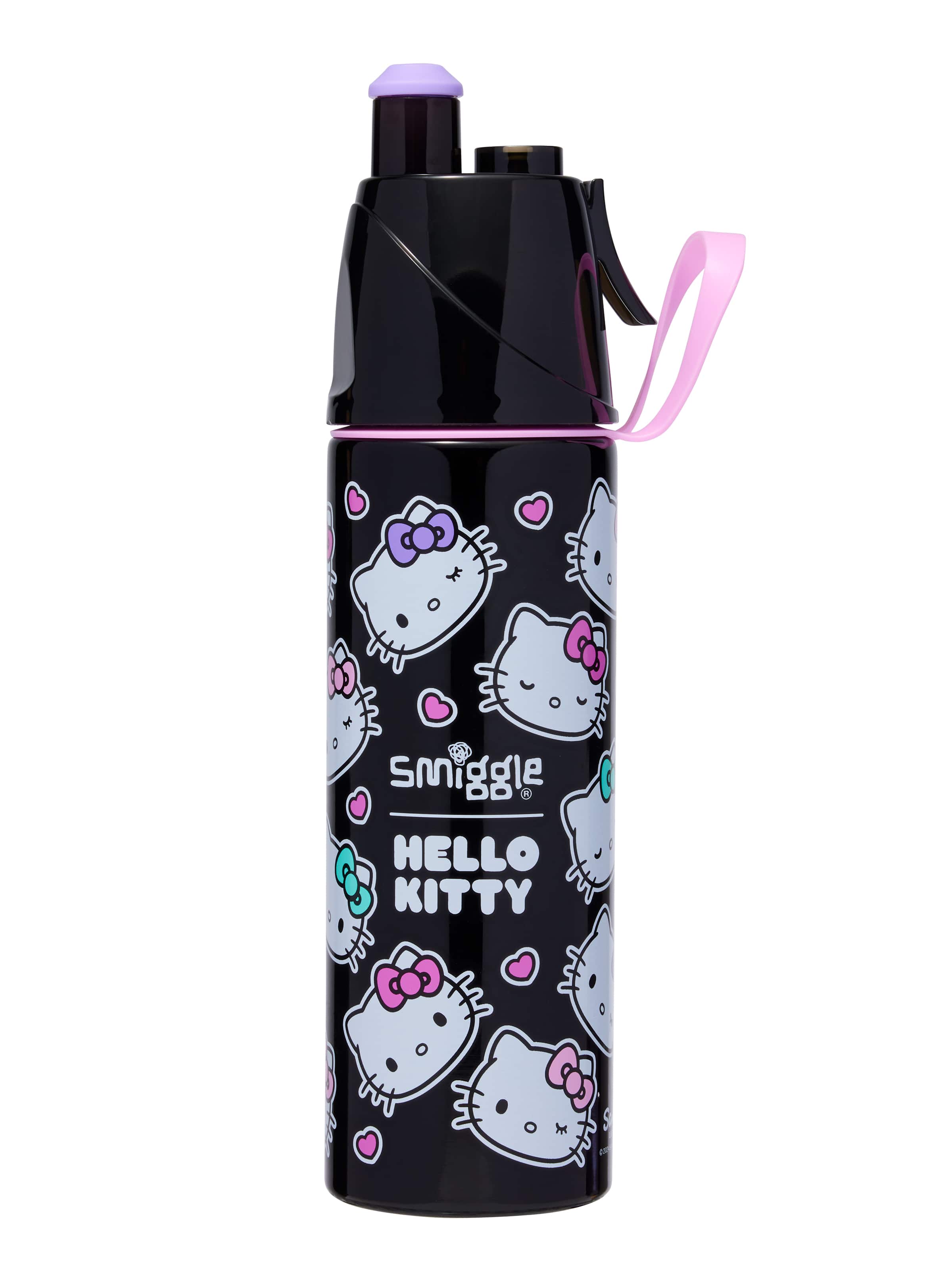 Smiggle - हेलो किटी पानी स्प्रेयर 500ML स्टील की बोतल