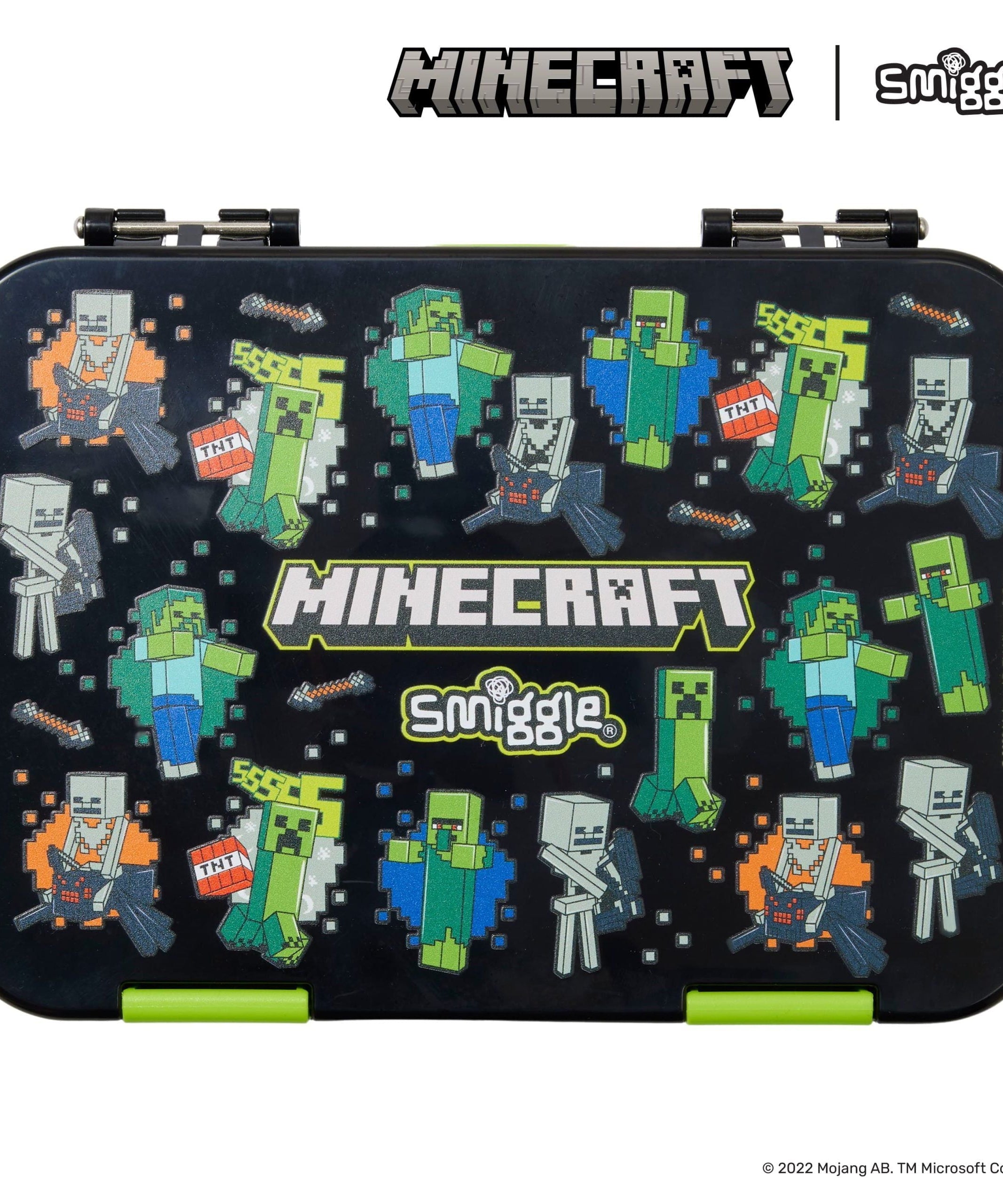 Smiggle - Minecraft मध्यम आकार का बेंटो लंच बॉक्स