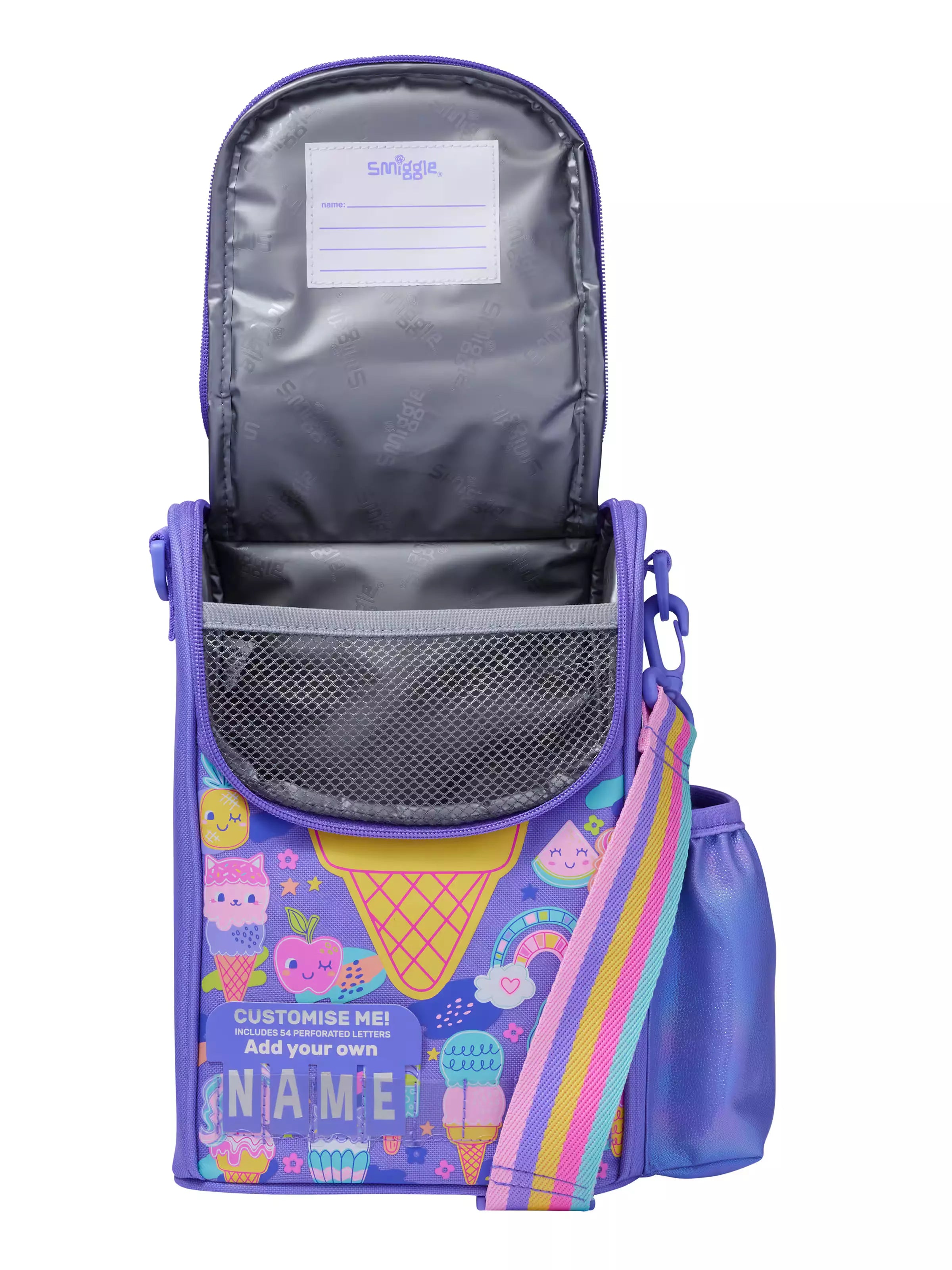 Smiggle - हैप्पी टेल्स नाम वाला प्रीस्कूल लंच और यात्रा बैग