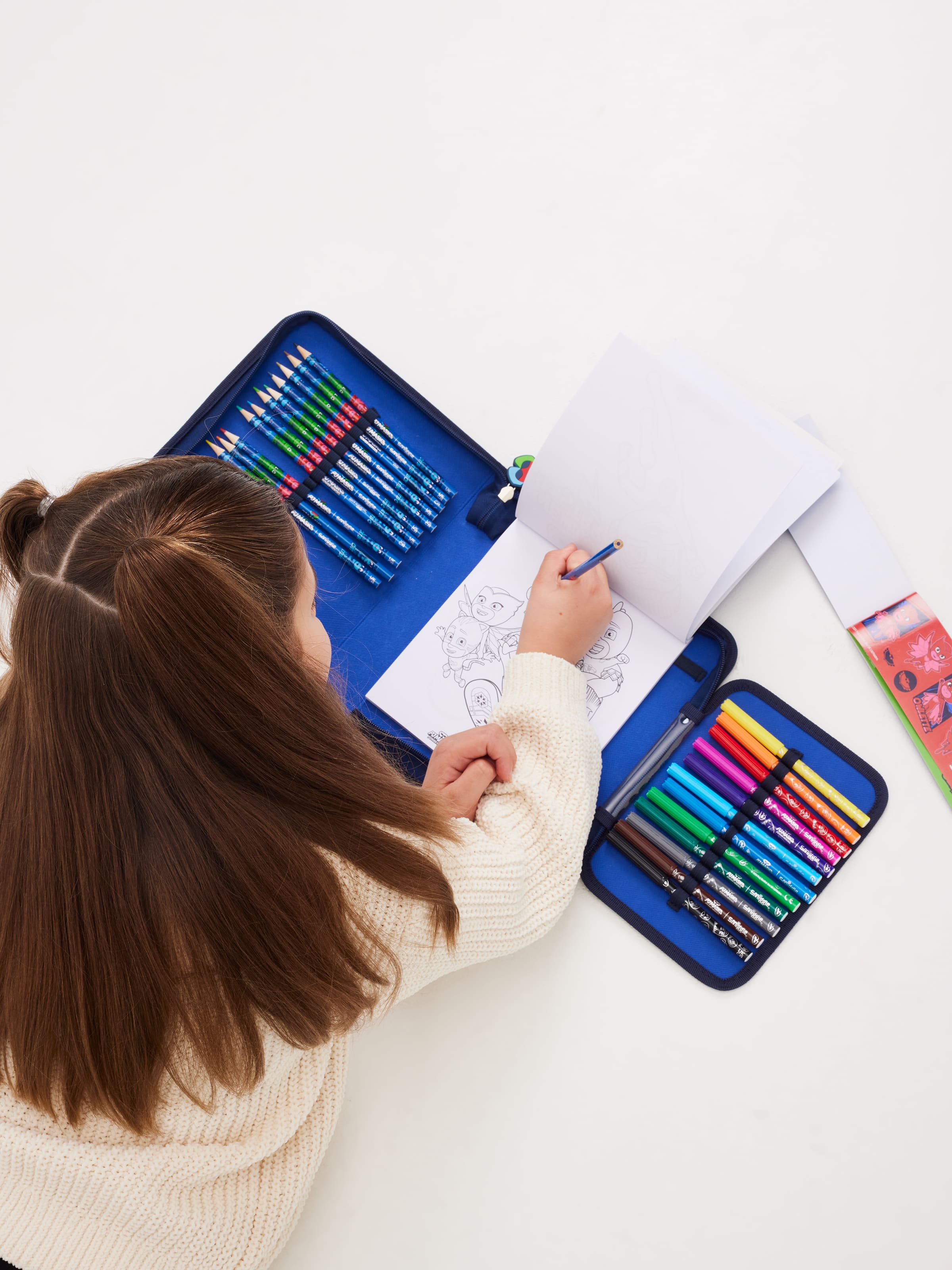 Smiggle - PJ Mask स्टेशनरी सेट और पेंसिल बॉक्स