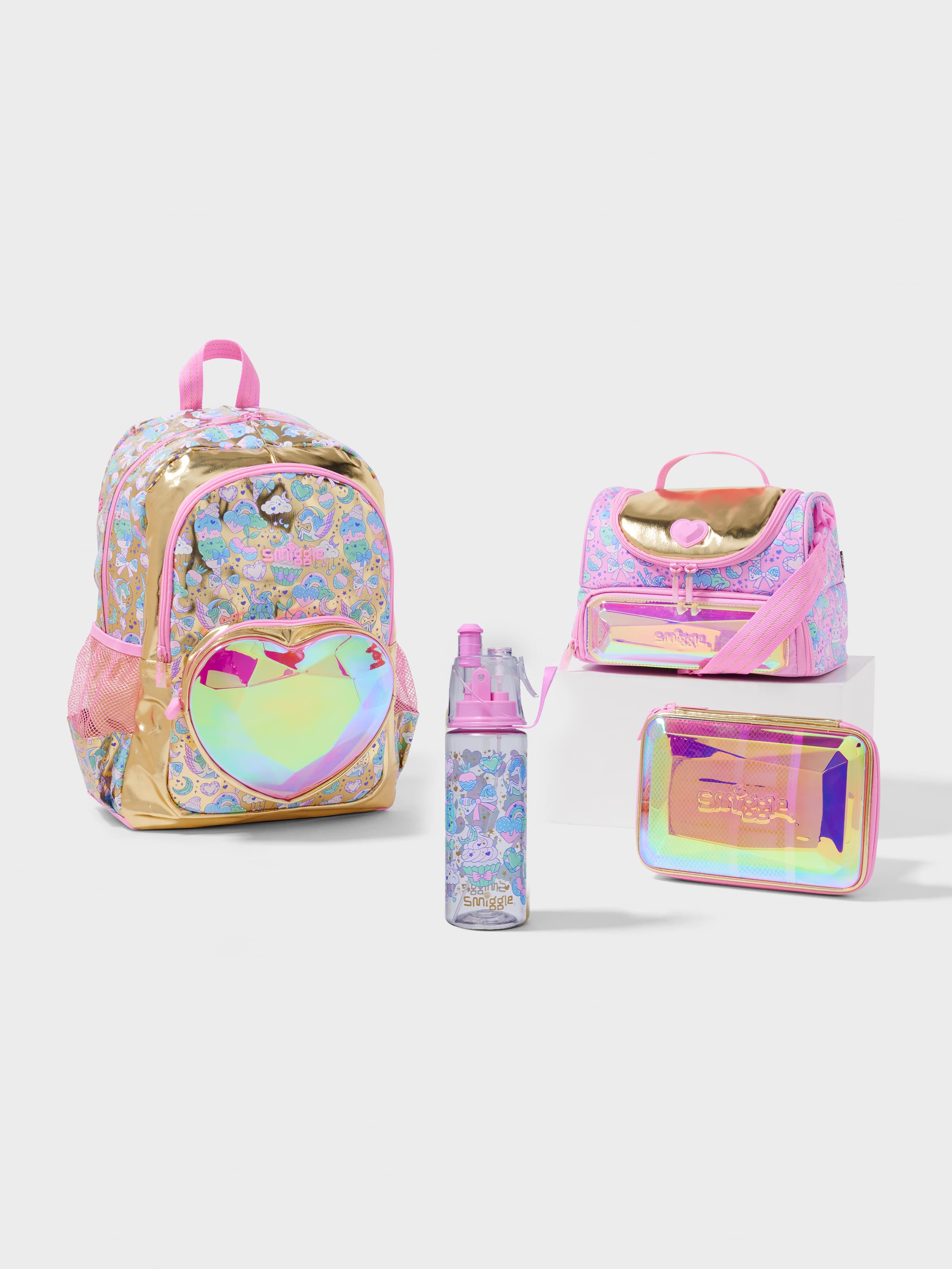 Smiggle - रेडियंट 4-पीस स्कूल बैग सेट