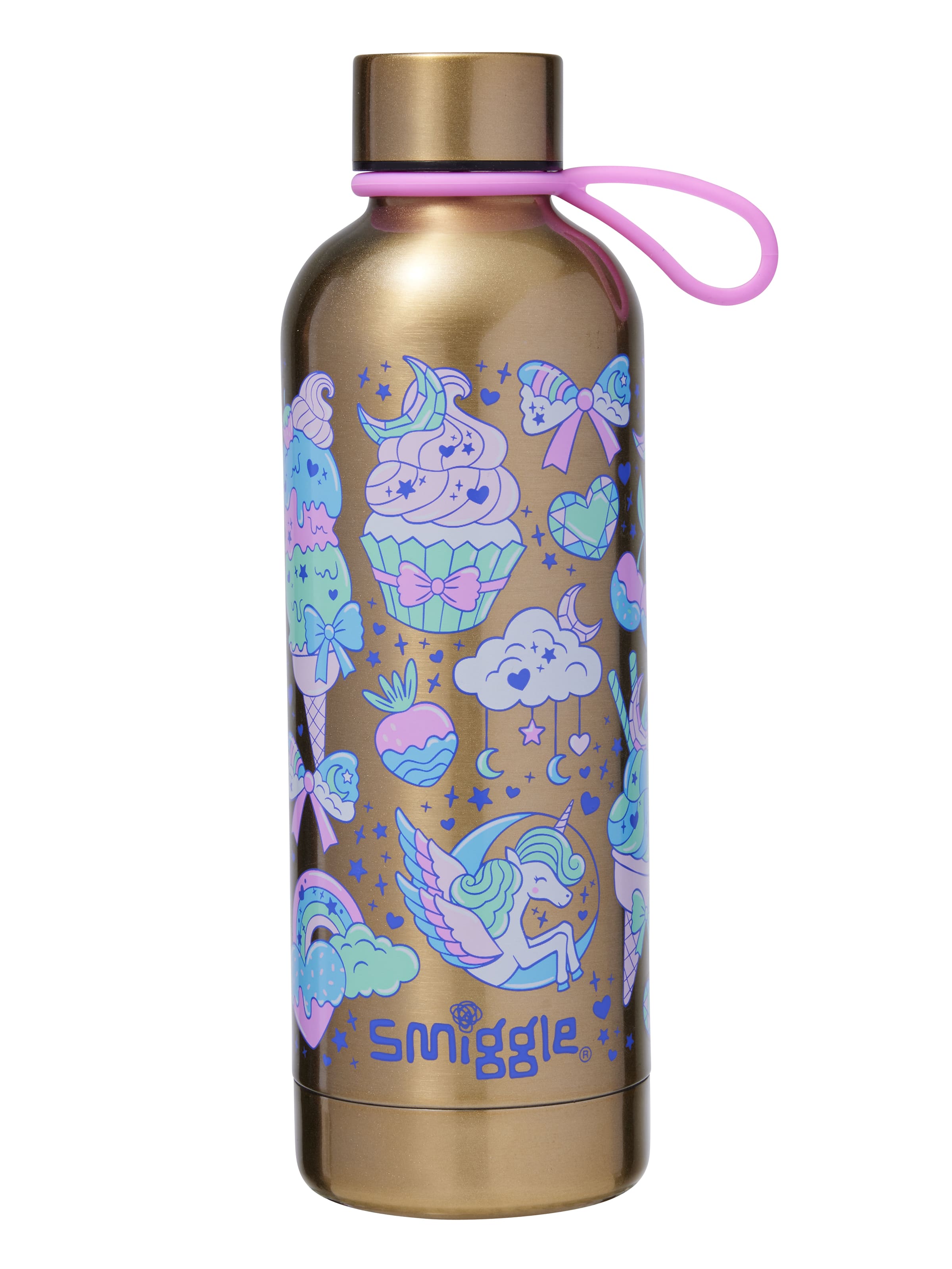 Smiggle Radiant 500ML स्टेनलेस स्टील की बोतल