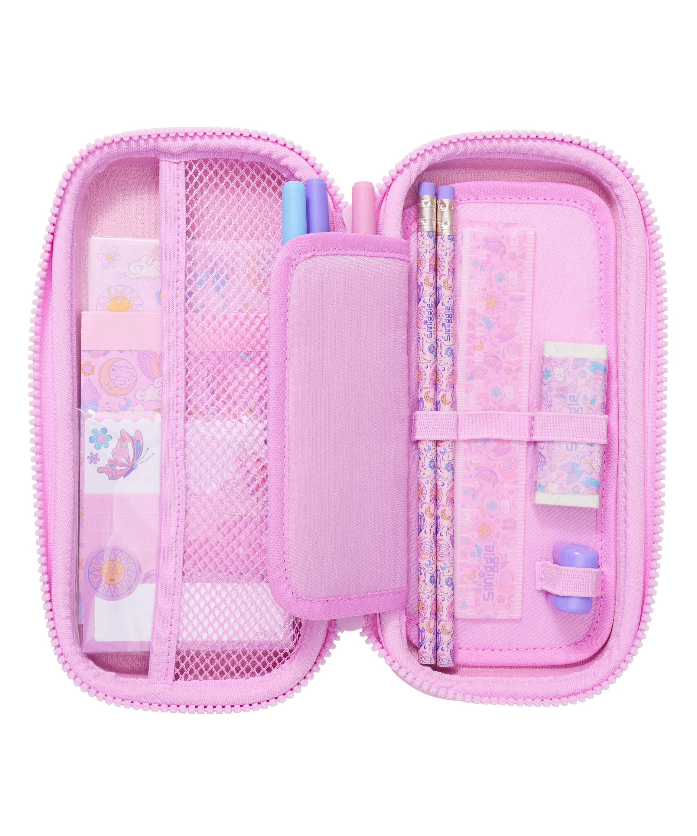 Smiggle - सीक्विन्स मैजिक पेन बॉक्स और स्टेशनरी सेट