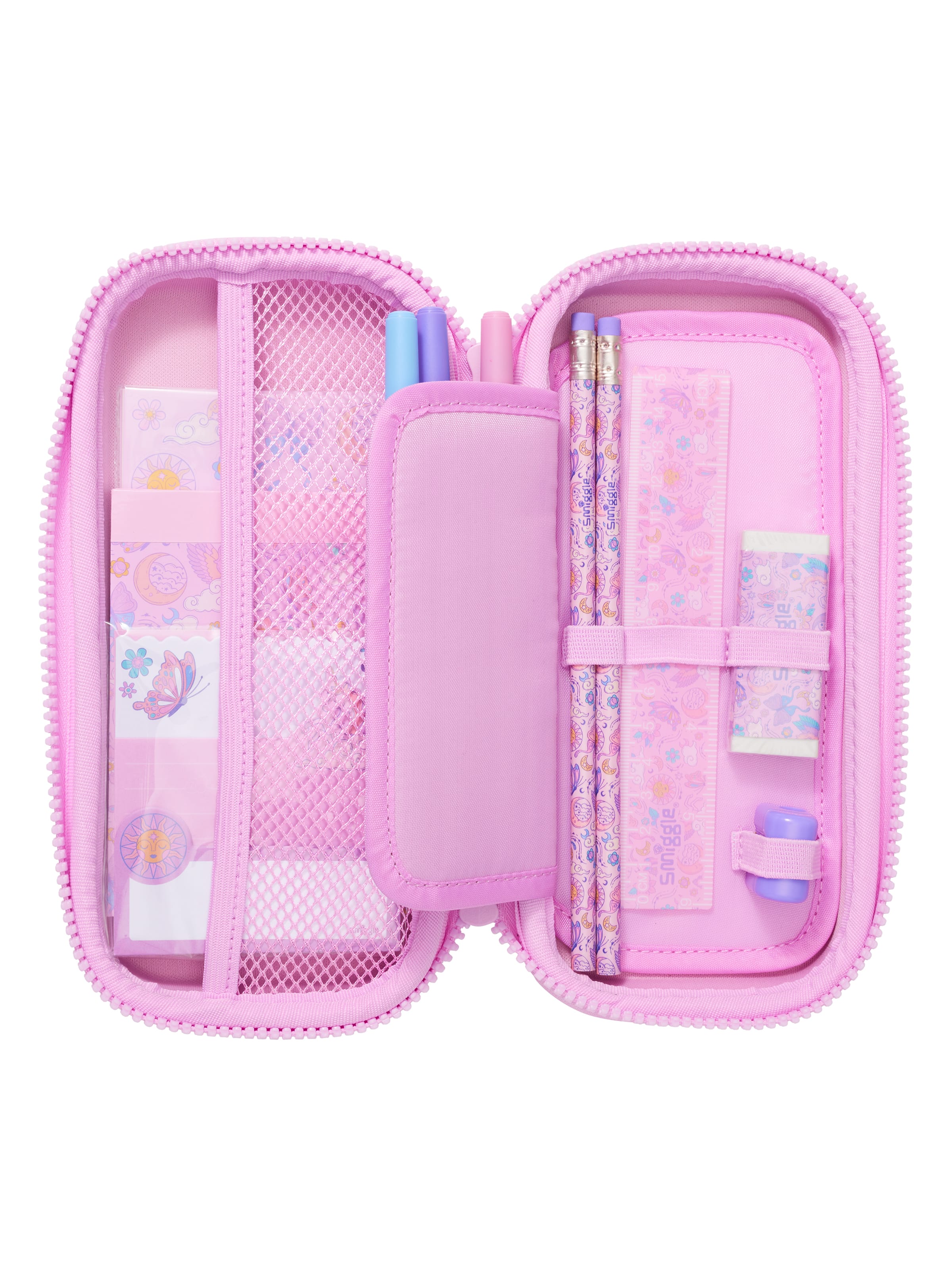 Smiggle - सीक्विन्स मैजिक पेन बॉक्स और स्टेशनरी सेट