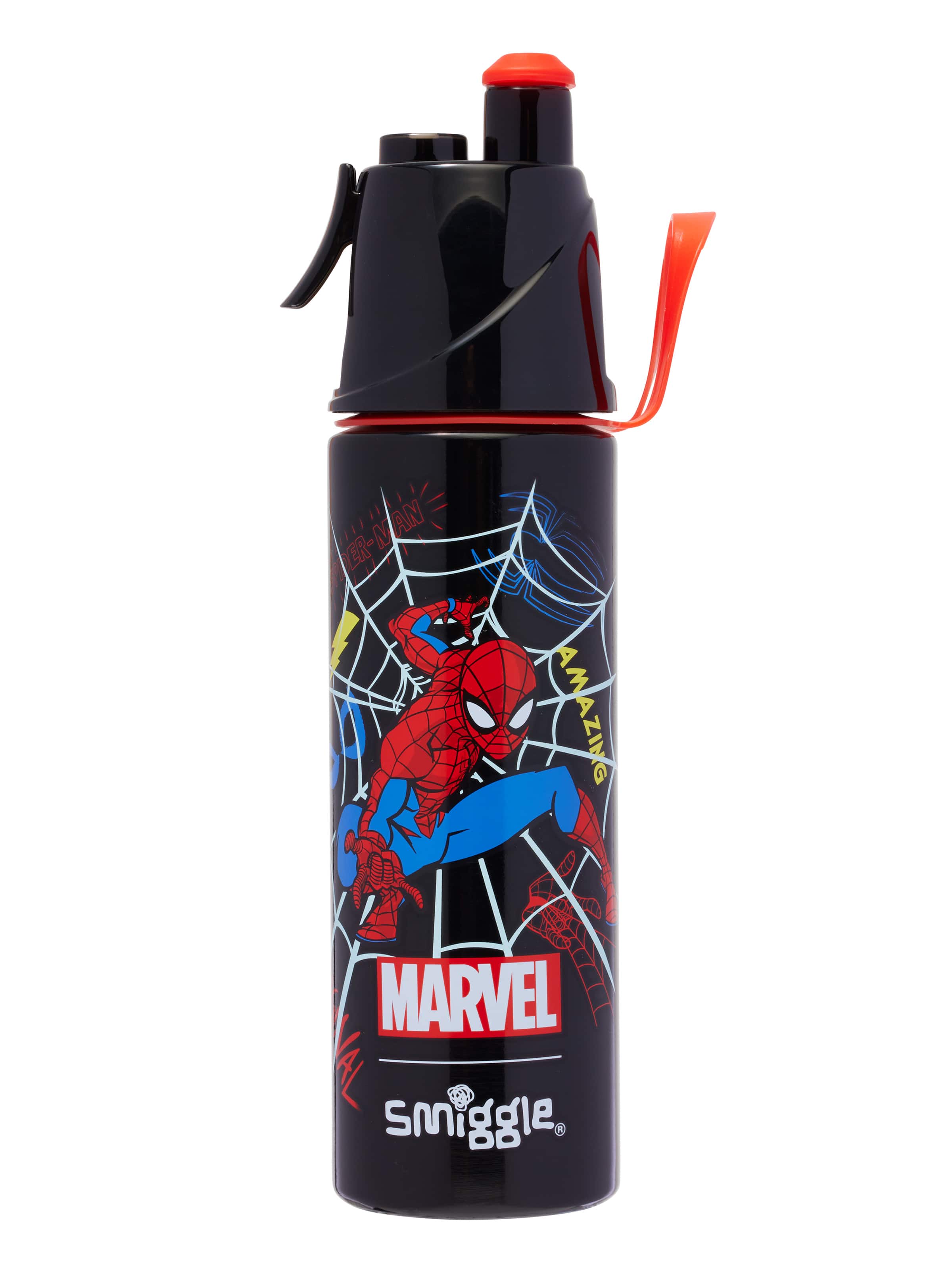 Smiggle - स्पाइडर-मैन पानी स्प्रे 500ML स्टील की बोतल