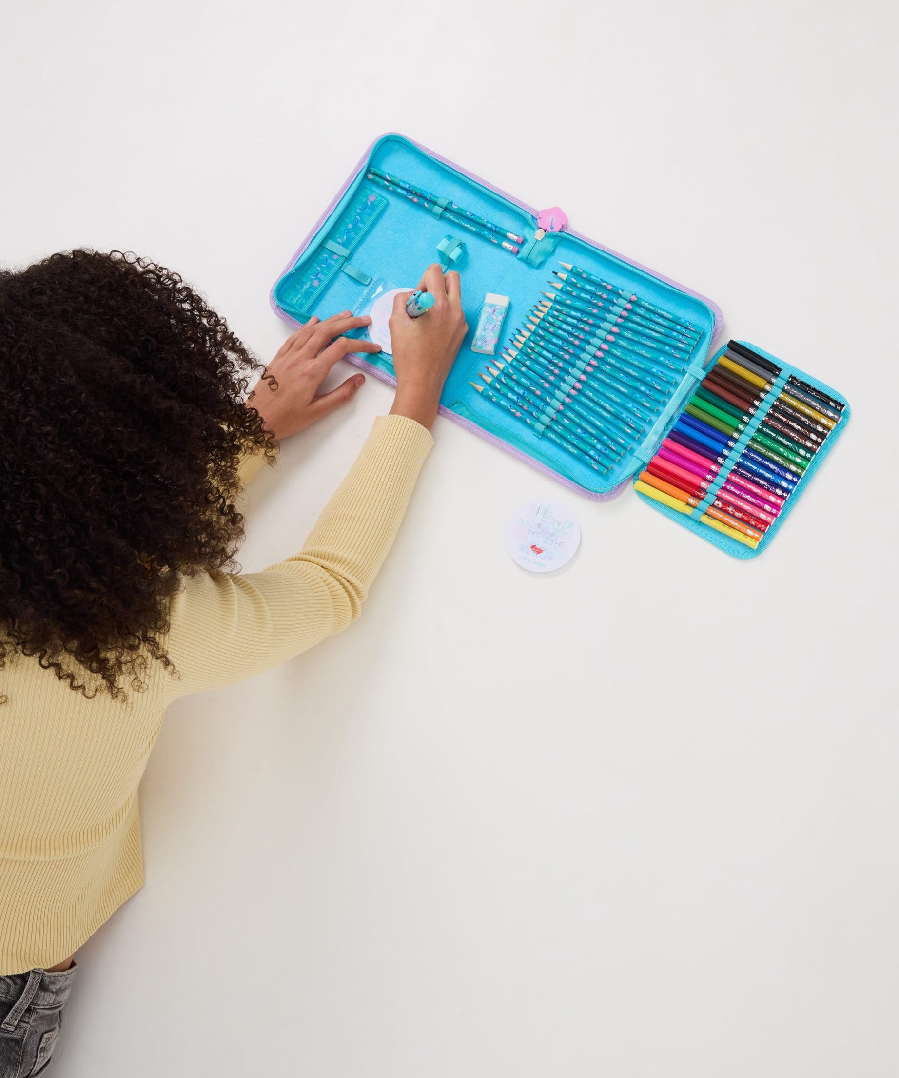 Smiggle - स्टिच स्टेशनरी सेट और पेंसिल बॉक्स