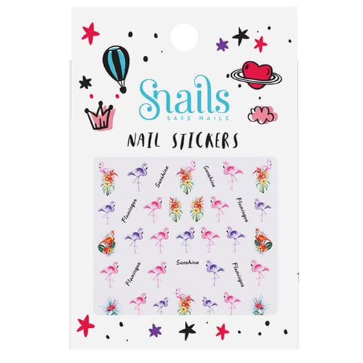 Snails - Tırnak Sticker Seti - Flamingos - Dinossi